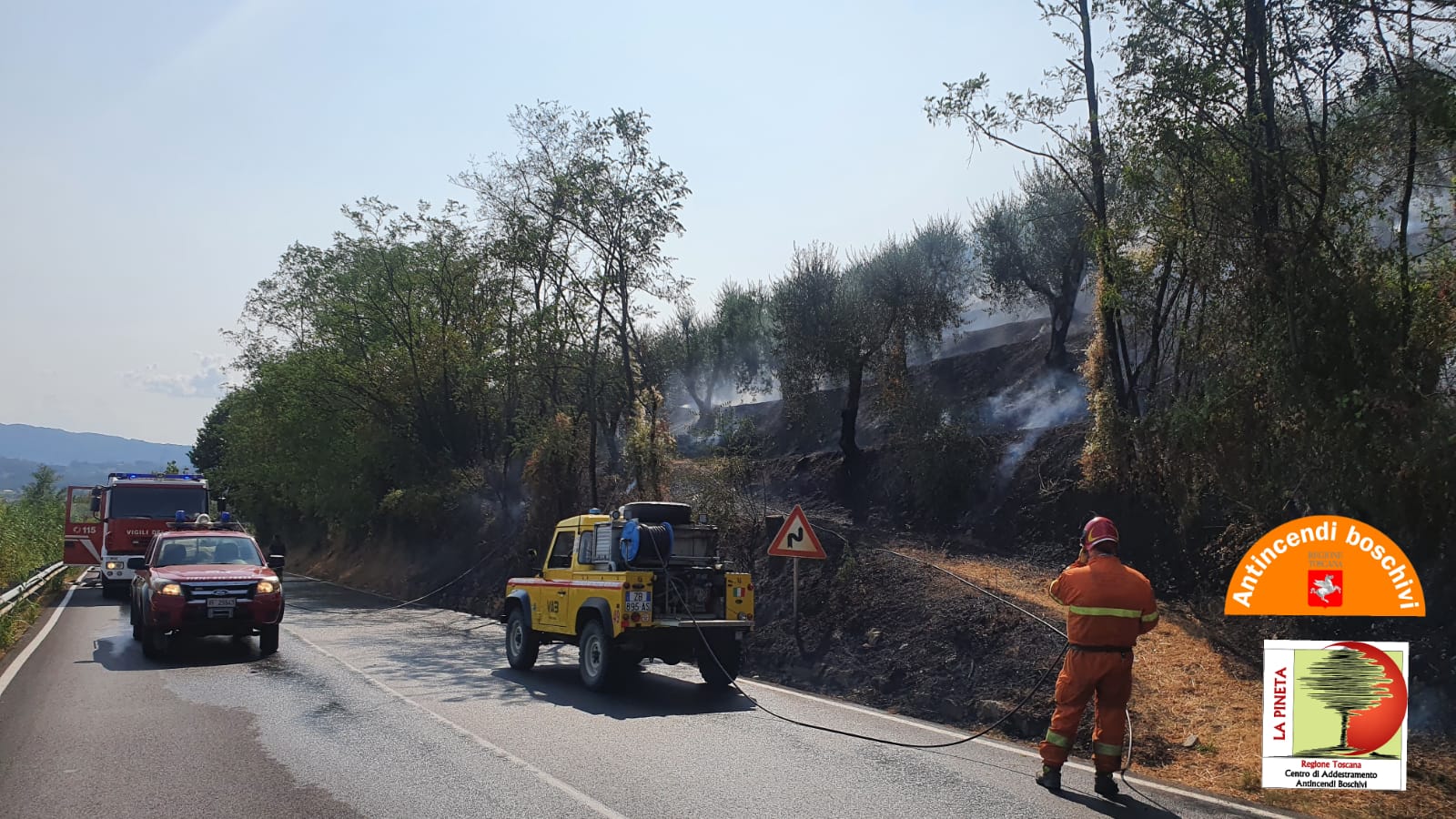 Immagine Incendi in province Lucca, Firenze, Pistoia, Arezzo: dopo interventi, tutti sotto controllo